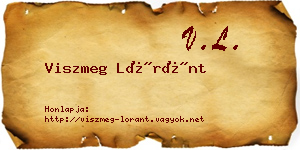 Viszmeg Lóránt névjegykártya